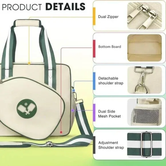 NWT Newluck Pickleball Tote Bag - Picture 5 of 5